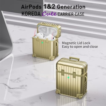 KOREDA AirPods Case Cover with Funny Suitcase Design