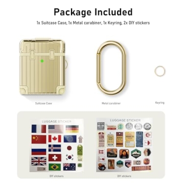 KOREDA AirPods Case Cover with Funny Suitcase Design