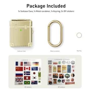 KOREDA AirPods Case Cover with Funny Suitcase Design