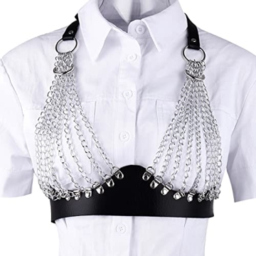 Bmirth Punk Leather Chain Stylish Body Jewelry Harness