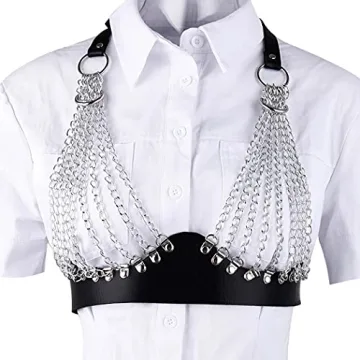 Bmirth Punk Leather Chain Stylish Body Jewelry Harness