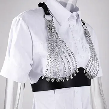 Bmirth Punk Leather Chain Stylish Body Jewelry Harness