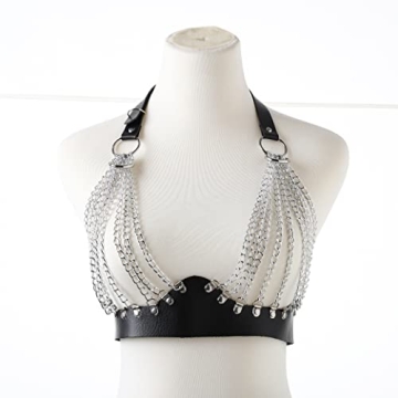 Bmirth Punk Leather Chain Stylish Body Jewelry Harness