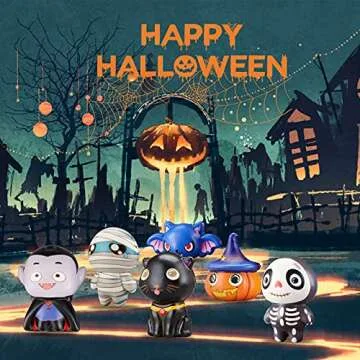 Halloween Squishies Toys - 6 Packs Gift Box Characters