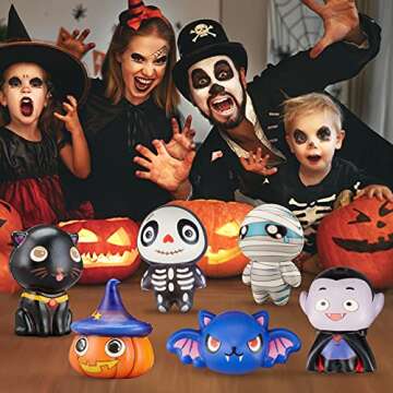 Halloween Squishies Toys - 6 Packs Gift Box Characters