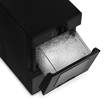 Nugget Ice Maker - 44lbs Daily, Self-Cleaning, Black