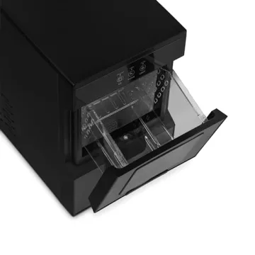 Nugget Ice Maker - 44lbs Daily, Self-Cleaning, Black