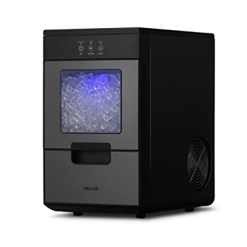 Nugget Ice Maker - 44lbs Daily, Self-Cleaning, Black