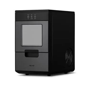 Nugget Ice Maker - 44lbs Daily, Self-Cleaning, Black