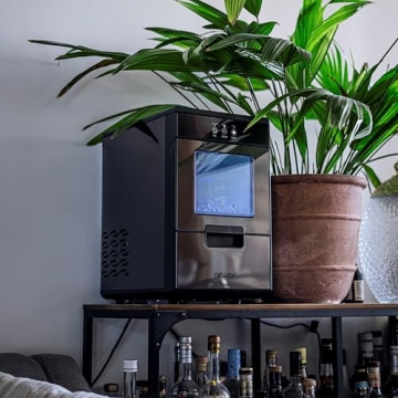 Nugget Ice Maker - 44lbs Daily, Self-Cleaning, Black