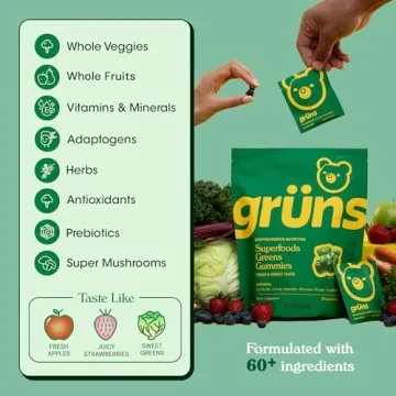 Delicious Grüns Super Greens Gummies for Everyday Wellness
