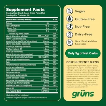 Delicious Grüns Super Greens Gummies for Everyday Wellness
