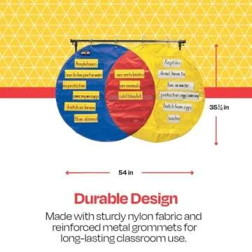 Vibrant School Smart Venn Diagram Pocket Chart for Learning