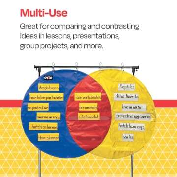 Vibrant School Smart Venn Diagram Pocket Chart for Learning