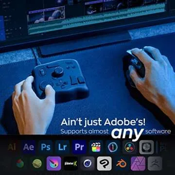 TourBox NEO, Custom Controller for Photo Video Editing, Color Grading, Ilustration, MacOS/Windows, Photoshop Lightroom Davinci Resolve After Effects Premiere FCPX Programmable Keyboard Bundle