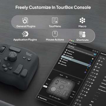 TourBox NEO, Custom Controller for Photo Video Editing, Color Grading, Ilustration, MacOS/Windows, Photoshop Lightroom Davinci Resolve After Effects Premiere FCPX Programmable Keyboard Bundle