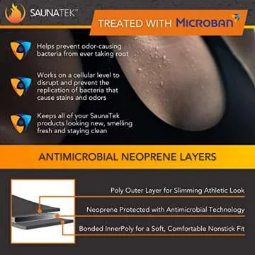 SaunaTek Women's Sauna Sweat Suit Vest for Exercise and Heat Training, Neoprene Tank Top Waist Trainer Vest for Abdomen and Back, Medium