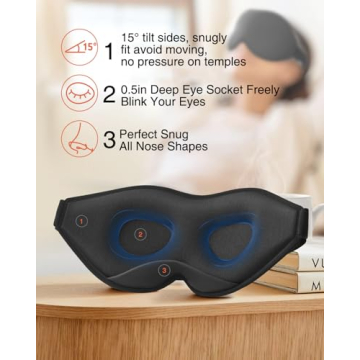 MABAO Sleep Mask for Side Sleepers with 3D Contours