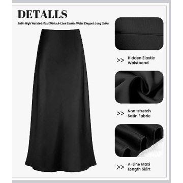 Satin High Waist Maxi Skirt for Elegant Looks