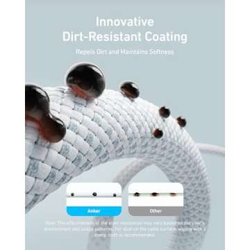 Anker Zolo USB C to USB C Cable - Braided Fast Charging 240W, Pink, 6ft