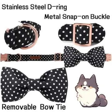 Unique Style Paws Pet Soft &Comfy Bowtie Dog Collar and Cat Collar Pet Gift for Dogs and Cats 6 Size and 7 Patterns