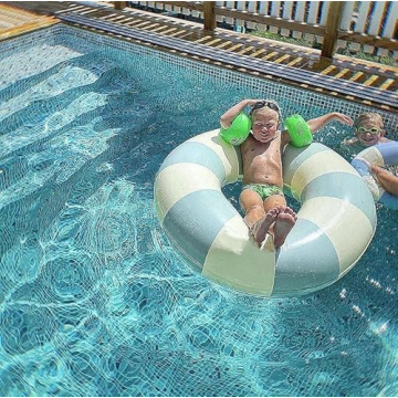 Large 35 Inch Swim Ring with Handles for Adults Kids