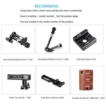 SmallRig A6500 Cage Kit with Wooden Grip for Sony Cameras