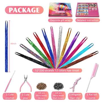 Shimmering Hair Tinsel Kit for Stunning Styles