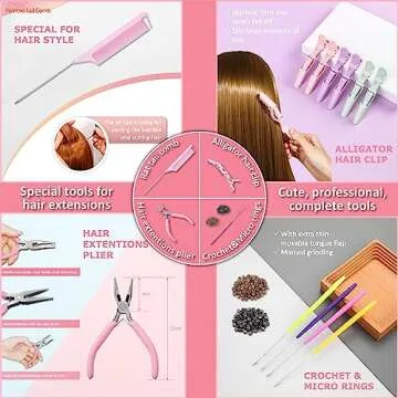 Shimmering Hair Tinsel Kit for Stunning Styles