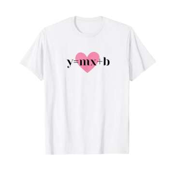 Math Teacher Valentine's Day y=mx+b Equation of a Line T-Shirt