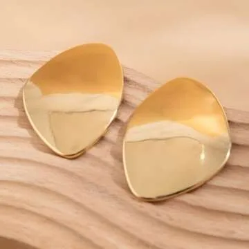 Statement Earrings for Women Big Chunky Gold Earring Large Gold Earrings Hypoallergenic Geometri Drop Dangle Earring Fashion Summer Earring for Women 2024 (Chunk)