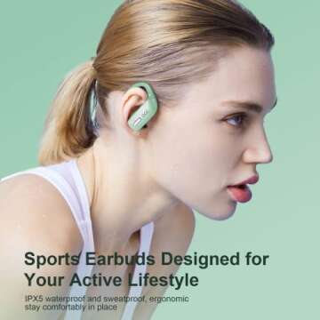 occiam Wireless Earbuds 48H Playback Waterproof for Sports
