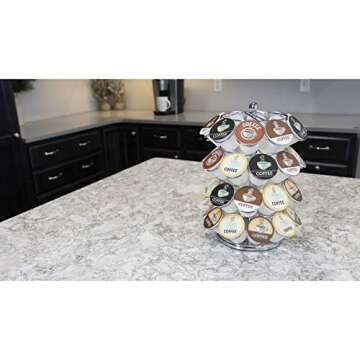 Stylish Nifty K Cup Holder for 40 Pods - Spins 360-Degrees