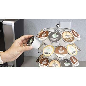 Stylish Nifty K Cup Holder for 40 Pods - Spins 360-Degrees