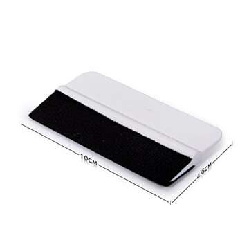 EHDIS Vinyl Scraper 4 inch Felt Squeegee for Vinyl,Window Tinting, Sign Marking, Film Installing,Decal Applicator Tool - Pack of 2-White