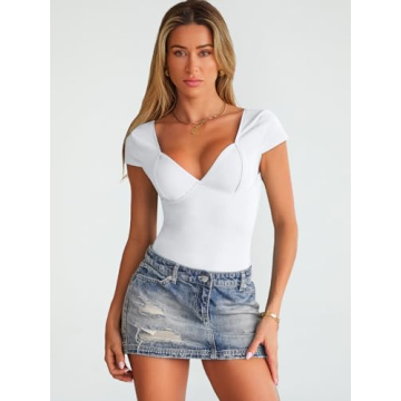 Trendy Queen Deep V-Neck Backless Top Stylish T-Shirts