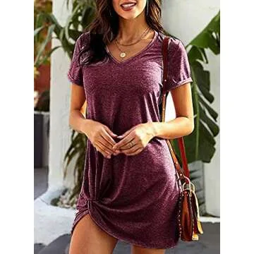 Locryz Cute Side Knot Summer Dress for Women
