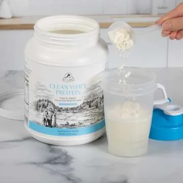 Mt. Capra Clean Whey Protein | Grass-Fed Undenatured Goat Whey Protein Powder | 24 g Protein Per Serving, All Natural, Non-GMO, High in Branch Chain Amino Acids | Unsweetened | 15 Servings - 16 oz