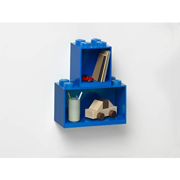LEGO Brick Shelf Box Stackable Mountable Storage Blue
