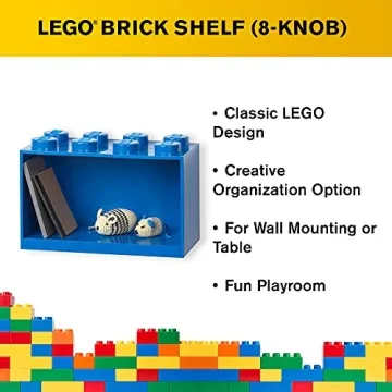 LEGO Brick Shelf Box Stackable Mountable Storage Blue