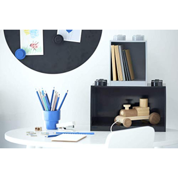 LEGO Brick Shelf Box Stackable Mountable Storage Blue