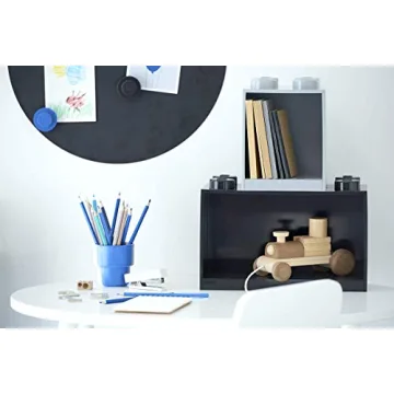 LEGO Brick Shelf Box Stackable Mountable Storage Blue