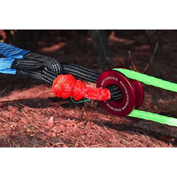 NETTRY Recovery Ring, Snatch Ring 45000 LBS, Winch Snatch Recovery Ring for Soft Shackle ATV UTV SUV Truck Vehicle (Red Snatch Ring,1 Pack)