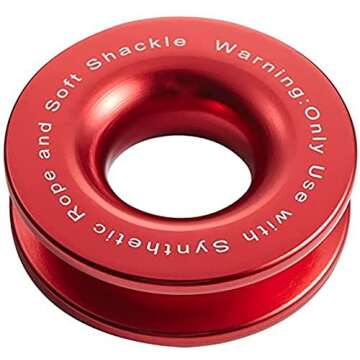 NETTRY Recovery Ring, Snatch Ring 45000 LBS, Winch Snatch Recovery Ring for Soft Shackle ATV UTV SUV Truck Vehicle (Red Snatch Ring,1 Pack)