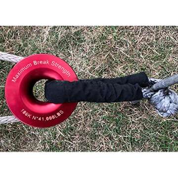 NETTRY Recovery Ring, Snatch Ring 45000 LBS, Winch Snatch Recovery Ring for Soft Shackle ATV UTV SUV Truck Vehicle (Red Snatch Ring,1 Pack)