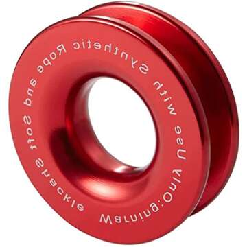 NETTRY Recovery Ring, Snatch Ring 45000 LBS, Winch Snatch Recovery Ring for Soft Shackle ATV UTV SUV Truck Vehicle (Red Snatch Ring,1 Pack)