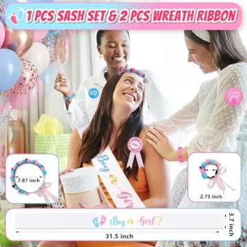107 PCS Gender Reveal Party Favors and Decorations