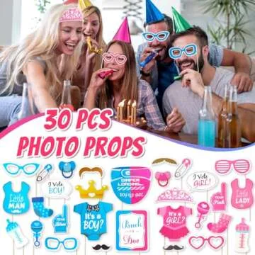 107 PCS Gender Reveal Party Favors and Decorations