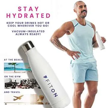 FitOn 17oz Stainless Steel Water Bottle for All Ages