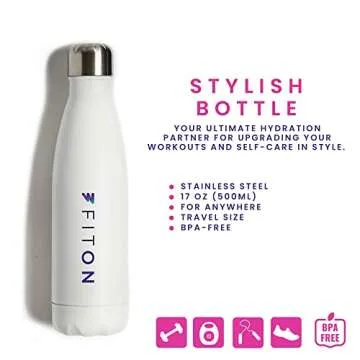 FitOn 17oz Stainless Steel Water Bottle for All Ages